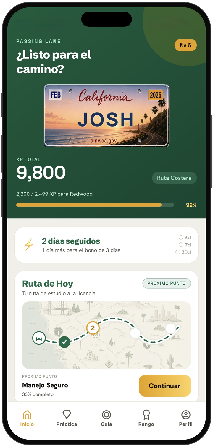 Pantalla de inicio